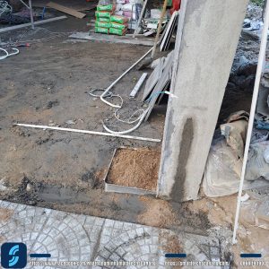 Khảo sát thi công ray dưới cổng tự động